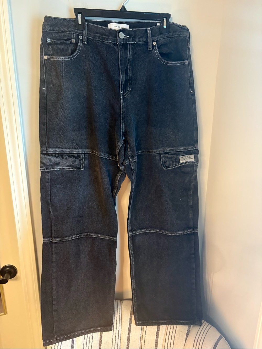 PacSun Men's Black Cargo Jeans